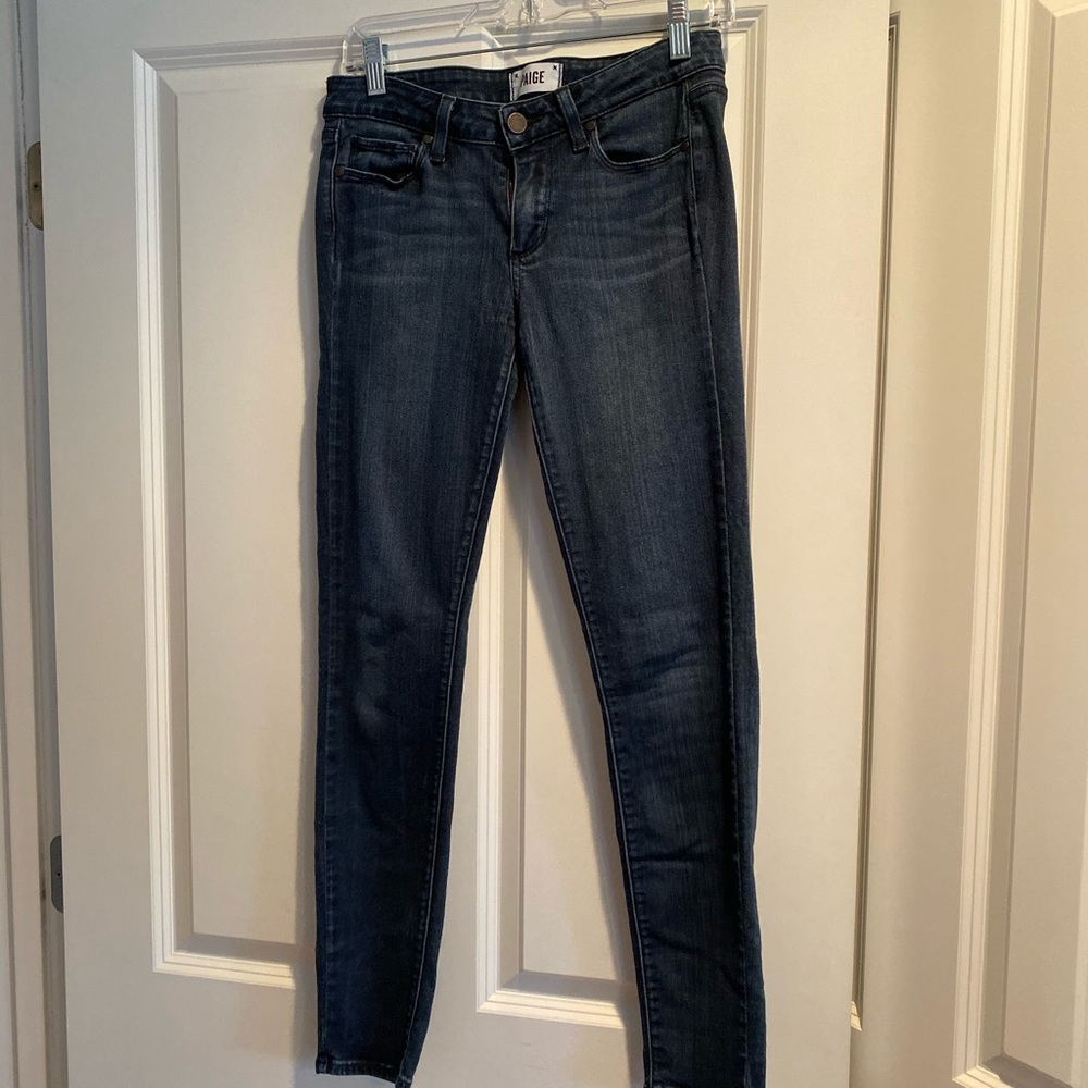 Paige dark wash skinny jeans